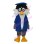 Doctor Owl With Blue Coat Mascot Costume