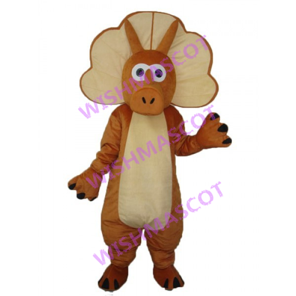 Cartoon Brown Stegosaurus Mascot Costume