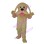 Playful Khaki Dog Mascot Costume
