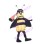 Bee Holding Horn Mascot Costume