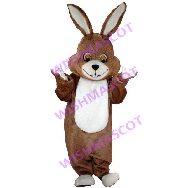 Long-eared Brown Rabbit Mascot Costume