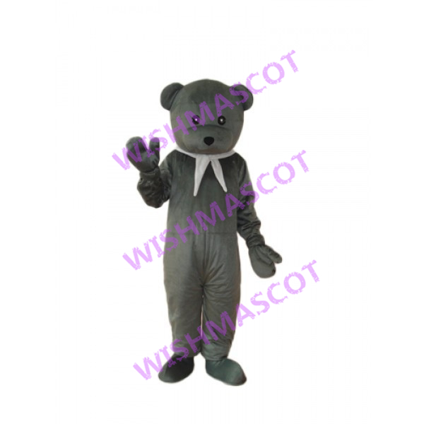 Grey Bear With Towel Mascot Costume