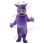 Purple Cow Wearing Scarf Mascot Costume