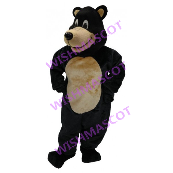 Cartoon Black Bear Mascot Costume