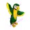 Green & Yellow Long Fur Eagle Mascot Costume