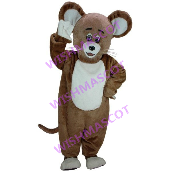 Flexible Brown Mouse Mascot Costume