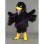 Long Fur Black Crow Mascot Costume
