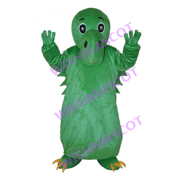 Dull Green Platypus Mascot Costume