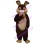 Smiling Brown Bunny Mascot Costume