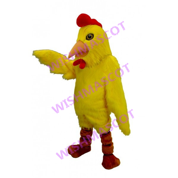 Hale Yellow Hairy Chicken Mascot Costume