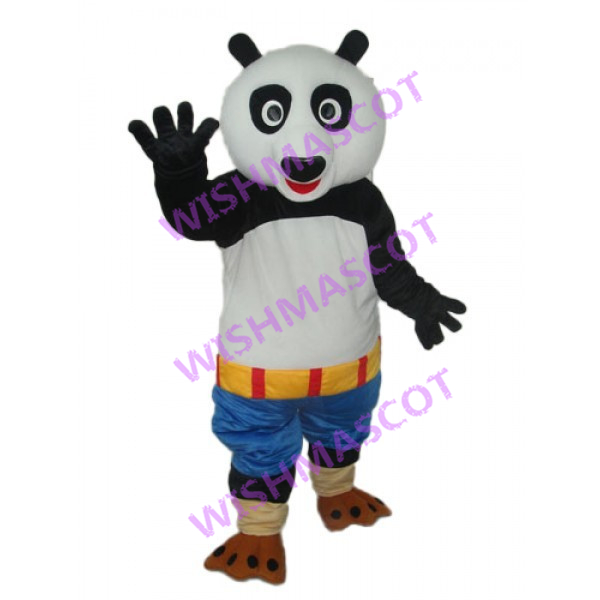 Kung Fu Panda With Blue Shorts Mascot Costume