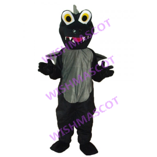 Black Dragon With Wings Mascot Costume