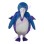 Fat Blue Duck With Beak Mascot Costume