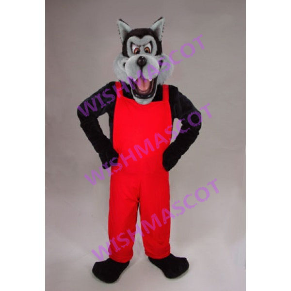 Dog With Red Rompers Mascot Costume