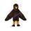 Round Head Brown Eagle Mascot Costume
