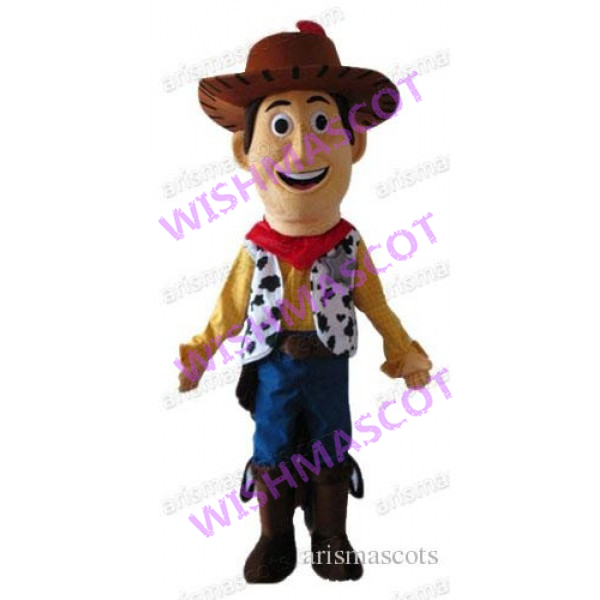 Upbeat Cowboy Sheriff Woody Mascot Costume