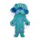 Likable Blue Dog With Long Fur Mascot Costume