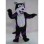 Vigorous Black & Grey Wolf Mascot Costume