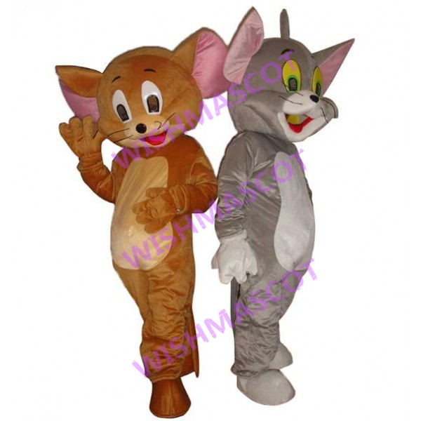 Funny Cartoon Tom And Jerry Mascot Costume