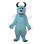 Kind Blue Monster With Sharp Corners Mascot Costume