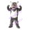 Forceful Grey Adult Tiger Mascot Costume