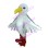 Resting Bird With Curved Beak Mascot Costume