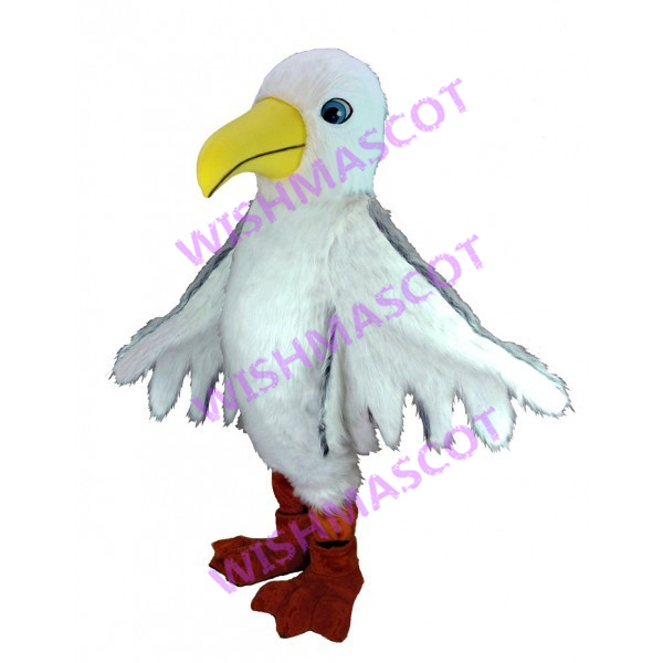 Resting Bird With Curved Beak Mascot Costume