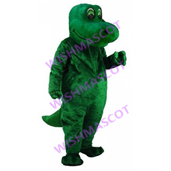 Pure Green Baby Dinosaur Mascot Costume