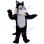 Long-haired Wolf With Pointed Mouth Mascot Costume