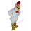 Smooth Fur White Rooster Mascot Costume