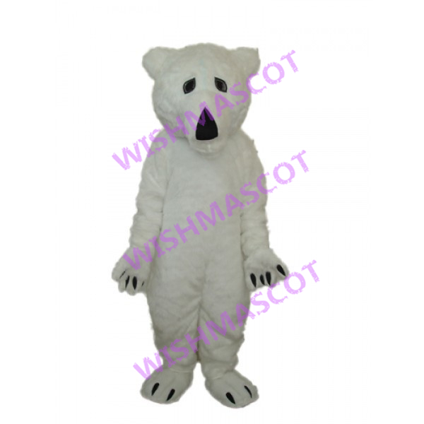 Polar Bear With Triangular Nose Mascot Costume