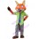 Deceived Fox With Green Top Mascot Costume