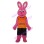 Plush Bunny With Duracell Vest Mascot Costume
