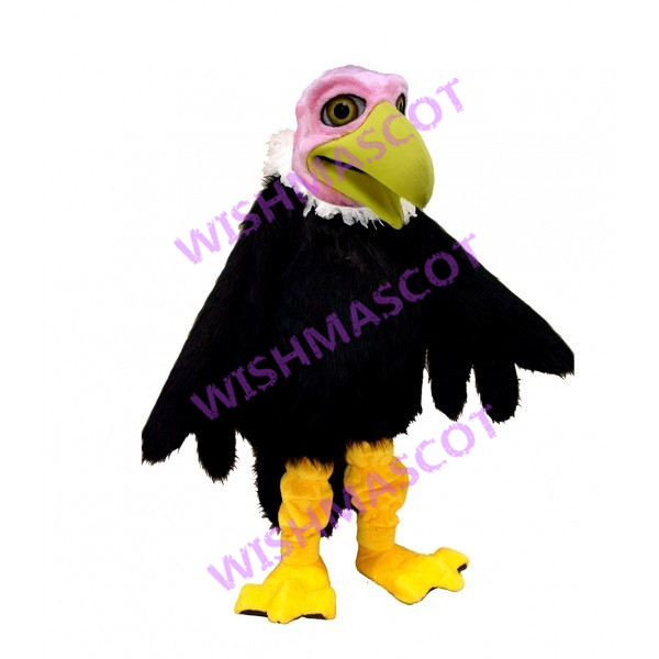 Strange Pink Head Bird Mascot Costume