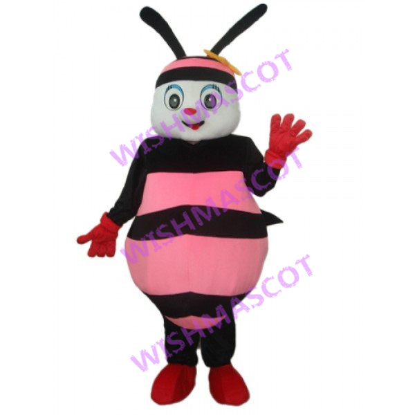 Flying High Pink Bee Mascot Costume