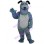 Well-behaved Grey Dog Mascot Costume