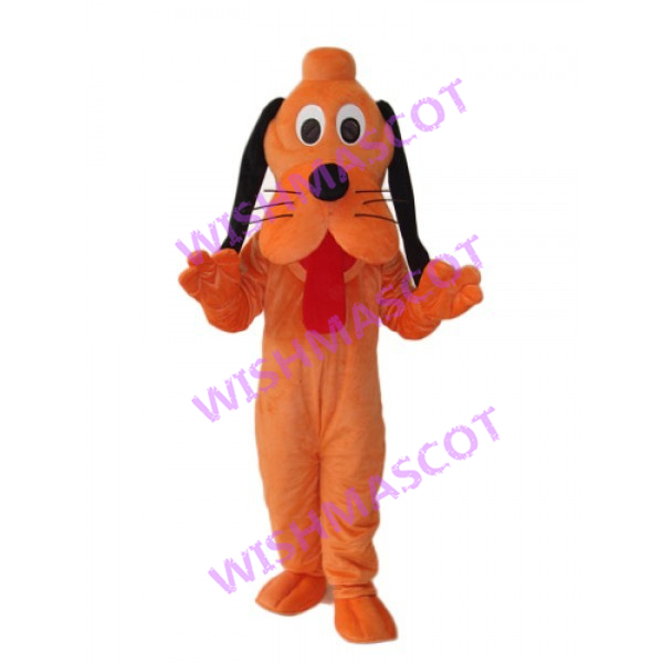 Orange Goofy Dog Mascot Costume
