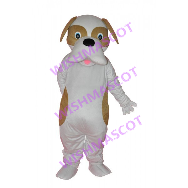 Civilized White & Brown Dog Mascot Costume