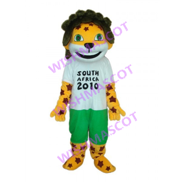 Curly Lion Mascot Costume For South Africa World Cup