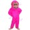 Rose Pink Monkey Mascot Costume With Soft Fur