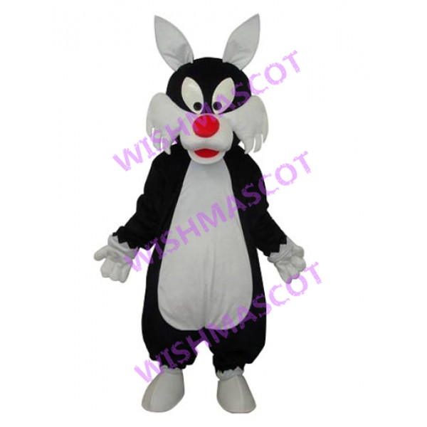 Lazy Cartoon Black Cat Mascot Costume