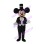 Mickey Mascot Costume In Black Tuxedo