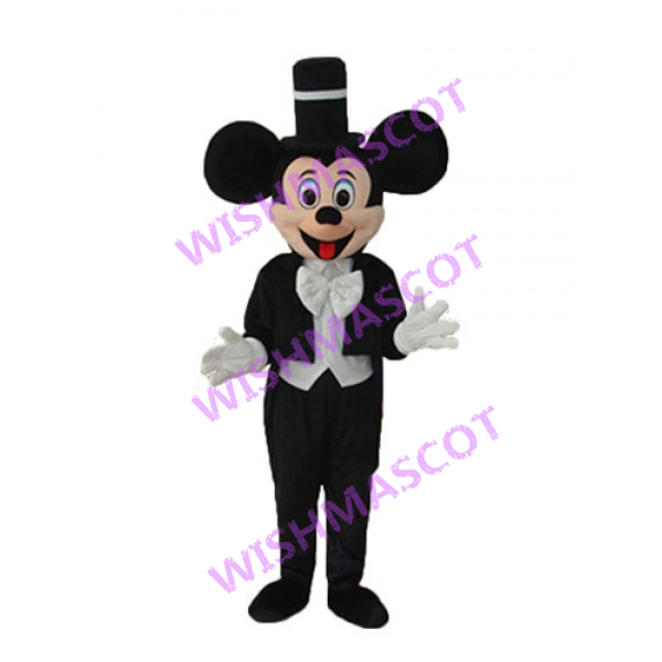 Mickey Mascot Costume In Black Tuxedo