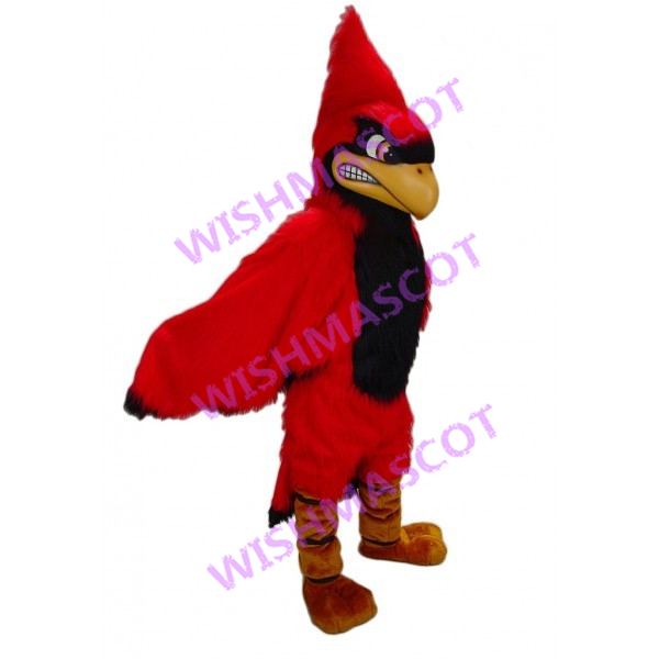 Grumpy Red & Black Eagle Mascot Costume