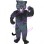 Strong Black Panther Mascot Costume With Green Eyes