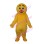 Yellow Doll Mascot Costume With Red Nose