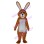 Cartoon Brown Bunny Mascot Costume With Long Ears