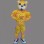 Sports Muscular Yellow Leopard Mascot Costume