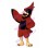 Pleased Eagle Mascot Costume With Black Fur On Chest