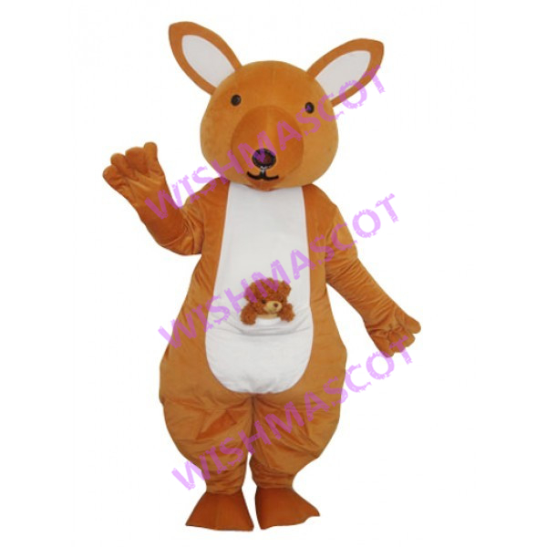 Cartoon Mother Kangaroo Mascot Costume